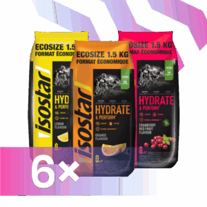 Isostar powder Hydrate & Perform Ecosize 1.5kg x 6 