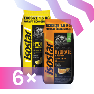 Isostar pulveris Hydrate & Perform Ecosize 1.5kg x 6