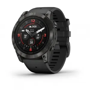 Garmin Epix Pro (Gen 2) 51 Sapphire Carbon Gray (Ekspozīcijas) Charcoal grey DLC titanium coating with black strap