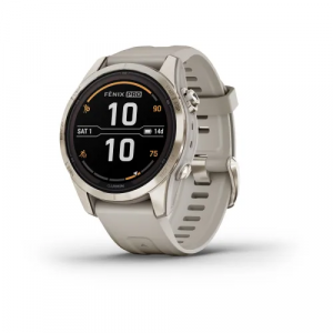 Garmin fēnix 7S Pro Sapphire Solar Gold Light Sand Soft gold with light hourglass strap