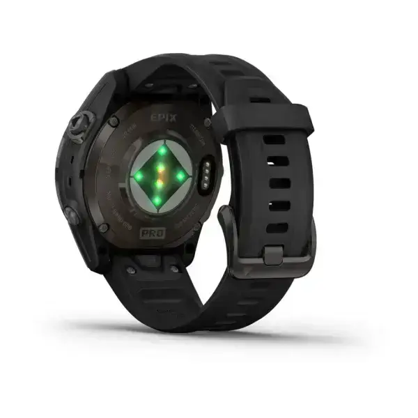 Garmin Epix Pro (Gen 2) 42 Sapphire Carbon Gray Black Charcoal grey DLC titanium coating with black strap