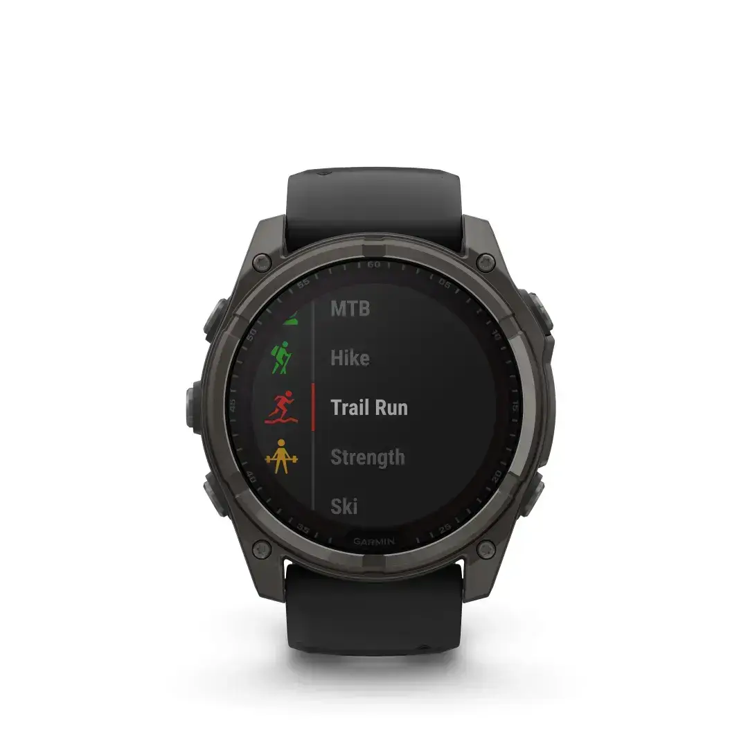 Garmin Fēnix 8 Sapphire Solar Carbon Gray Black 51mm Charcoal Grey DLC Titanium Coated with Black Strap 51mm Solar