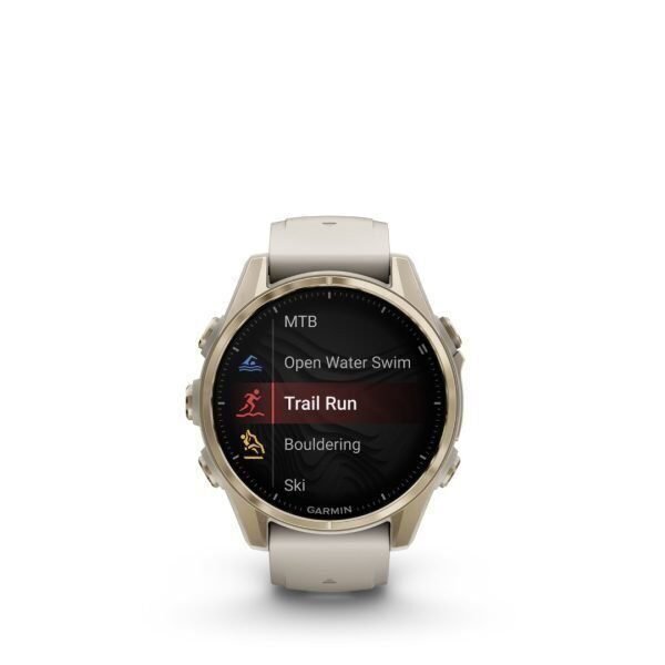 Garmin Fēnix 8 AMOLED Sapphire Soft Gold Gray 43mm Soft gold with grey strap