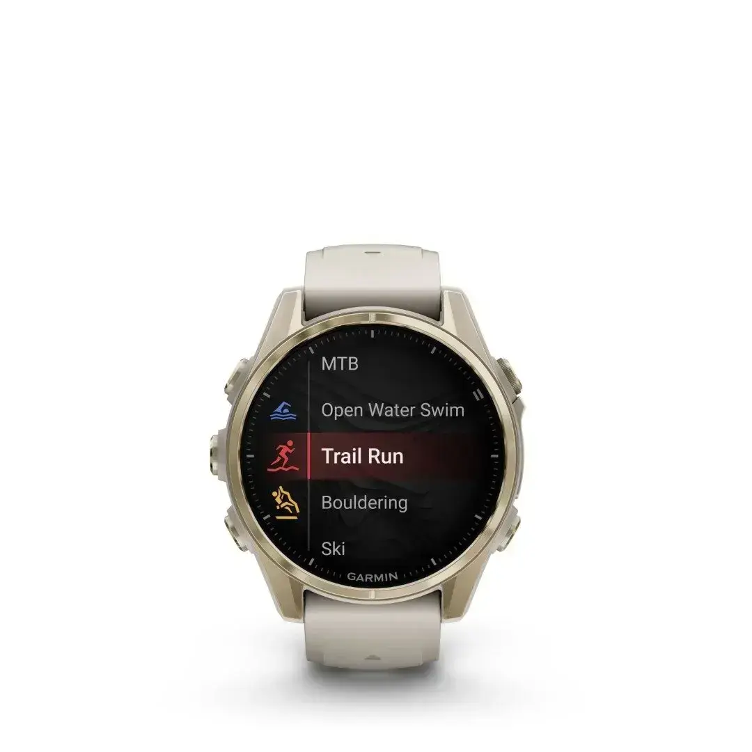 Garmin Fēnix 8 AMOLED Sapphire Soft Gold Gray 43mm Soft gold with grey strap