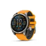 Garmin Fēnix 8 AMOLED Sapphire Graphite Orange 51mm Titanium with bright orange strap
