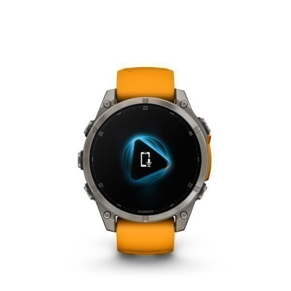 Garmin Fēnix 8 AMOLED Sapphire Graphite Orange 51mm Titanium with bright orange strap