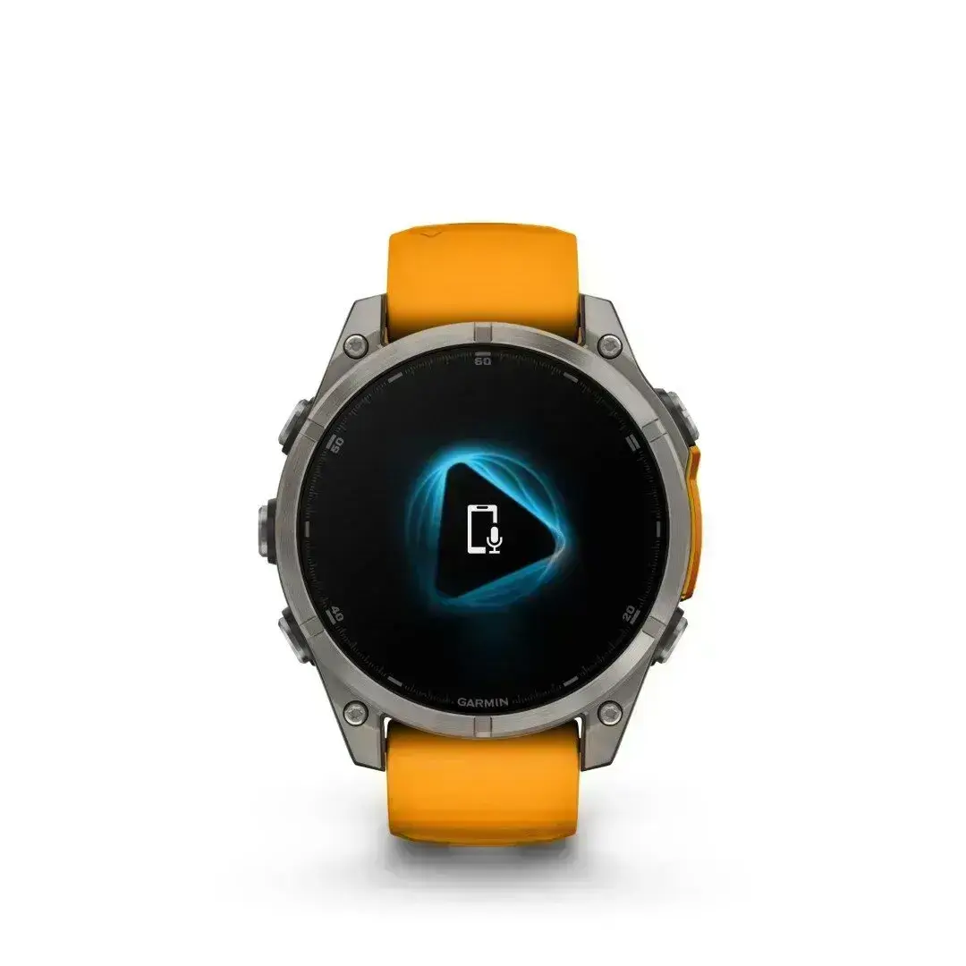 Garmin Fēnix 8 AMOLED Sapphire Graphite Orange 51mm Titanium with bright orange strap