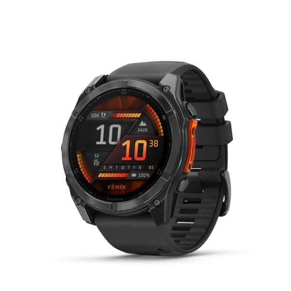 Garmin Fēnix 8 AMOLED Slate Gray Black 51mm Stone grey with black strap 51mm