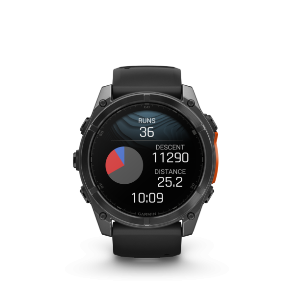 Garmin Fēnix 8 AMOLED Slate Gray Black 51mm Stone grey with black strap 51mm