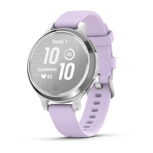 Garmin Lily 2 Active Jasmine Purple Silver with purple jasmine silicone strap