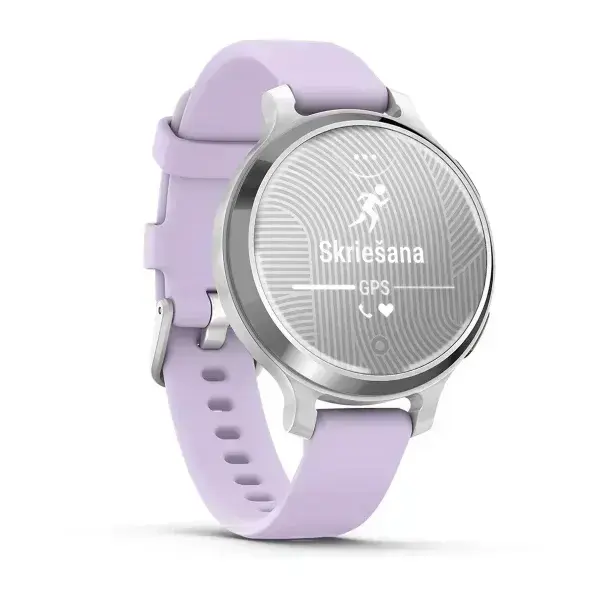 Garmin Lily 2 Active Jasmine Purple Silver with purple jasmine silicone strap