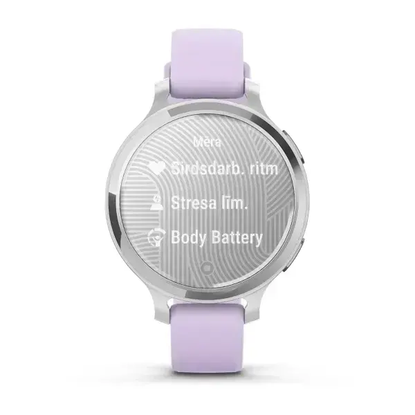 Garmin Lily 2 Active Jasmine Purple Silver with purple jasmine silicone strap
