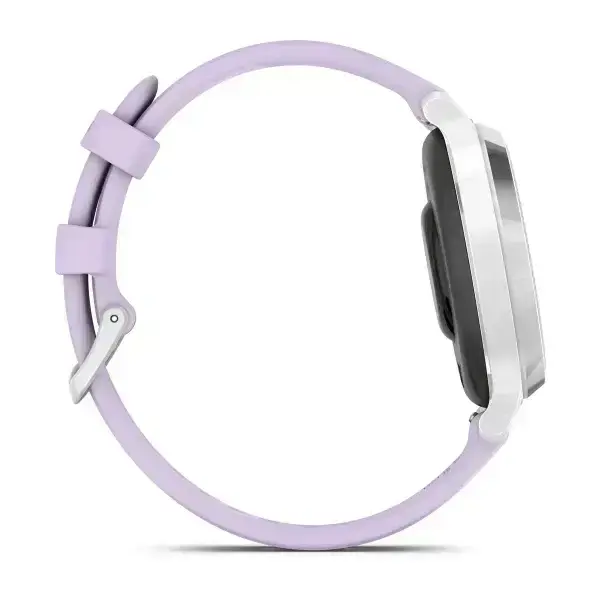 Garmin Lily 2 Active Jasmine Purple Silver with purple jasmine silicone strap