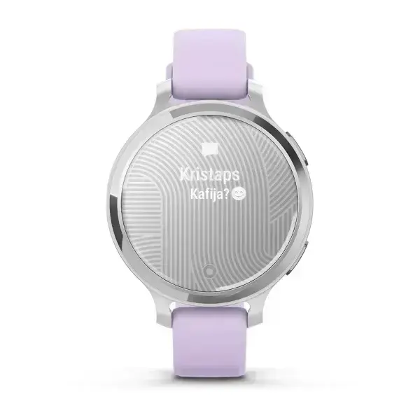 Garmin Lily 2 Active Jasmine Purple Silver with purple jasmine silicone strap