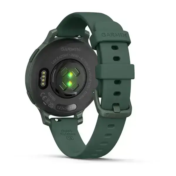 Garmin Lily 2 Active Jasper Green Yashmas green with yashmas green silicone strap