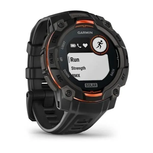 Garmin Instinct 3 Solar Black Bezel 45mm Black with black watch face - solar