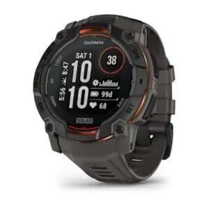 Garmin Instinct 3 Solar Black with Charcoal Bezel 50mm Melns ar ogles krāsas pulksteņa siksniņu - solar