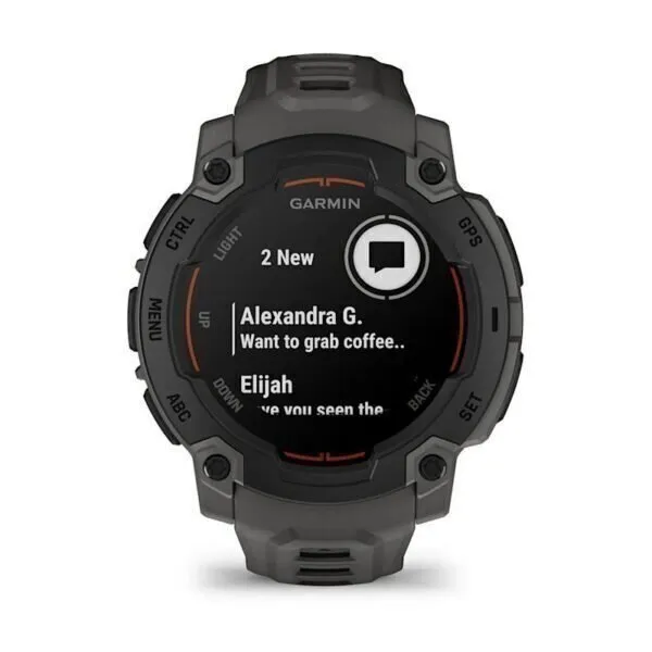 Garmin Instinct E Black Charcoal 45mm Melns ar ogles krāsas pulksteņa siksniņu 45MM