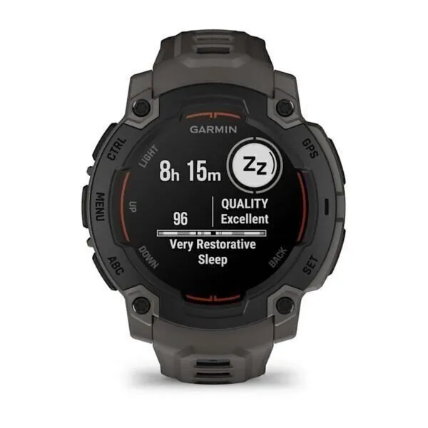 Garmin Instinct E Black Charcoal 45mm Melns ar ogles krāsas pulksteņa siksniņu 45MM