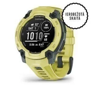 Garmin Instinct E Electric Lime Limited edition 45mm Electric Lime ar Electric Lime krāsas pulksteņa siksniņu
