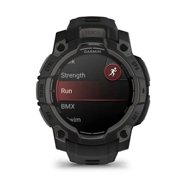 Garmin Instinct 3 Amoled Black Bezel 45mm Melns ar melnu pulksteņa sikniņu - amoled