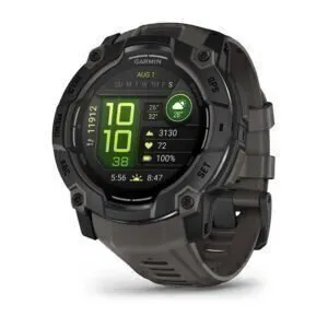 Garmin Instinct 3 Amoled Black Charcoal 50mm Melns ar ogles krāsas pulksteņa siksniņu - amoled