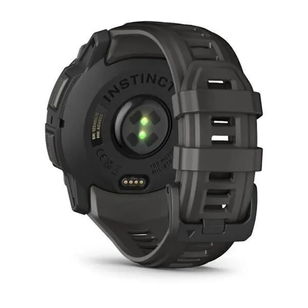 Garmin Instinct 3 Amoled Black Charcoal 50mm Melns ar ogles krāsas pulksteņa siksniņu - amoled