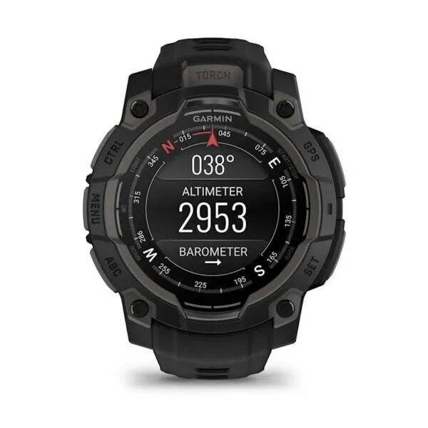 Garmin Instinct 3 Amoled Black Bezel 45mm Melns ar melnu pulksteņa sikniņu - amoled