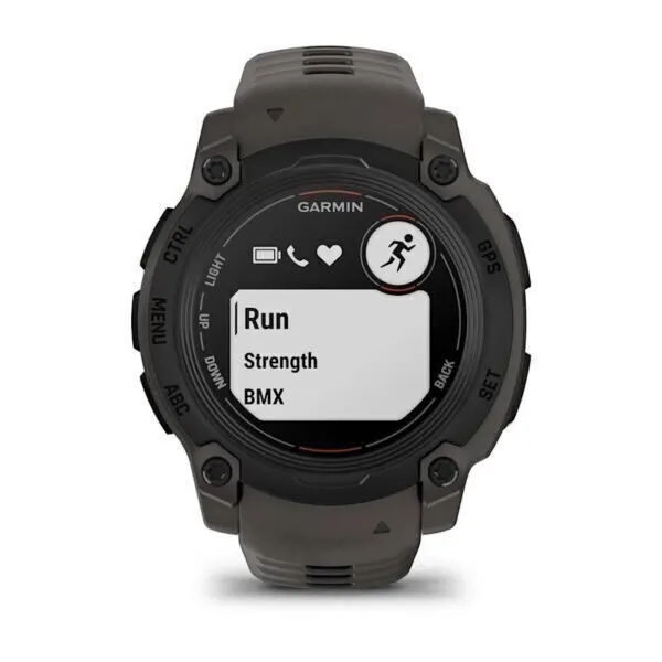 Garmin Instinct E Black charcoal 40mm Melns ar ogles krāsas pulksteņa siksniņu 40MM