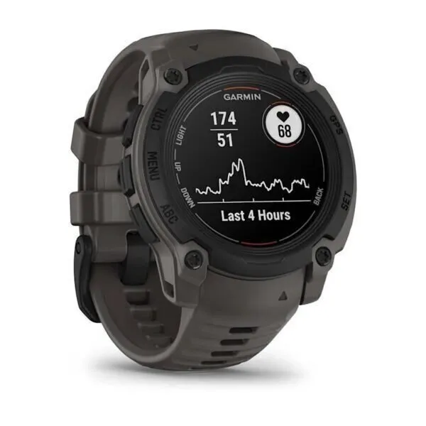 Garmin Instinct E Black charcoal 40mm Melns ar ogles krāsas pulksteņa siksniņu 40MM