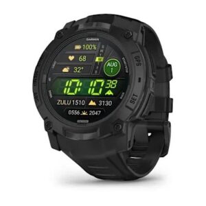 Garmin Instinct 3 Amoled Tactical Edition 50 mm Black with black watch strap