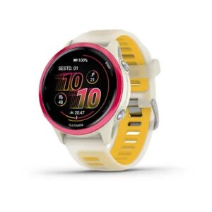 Garmin Forerunner 570 Raspberry 42mm Raspberry aluminium with transparent bone/mango strap