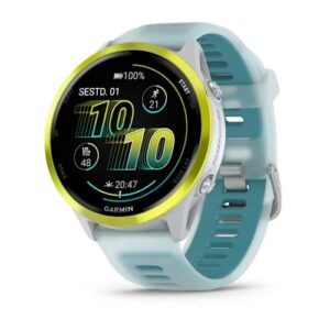 Garmin Forerunner 570 Amp Yellow 47mm Banana yellow aluminium with transparent white stone/turquoise strap