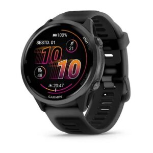 Garmin Forerunner 570 Slate Gray 47mm Blue-grey aluminium with transparent black/black strap