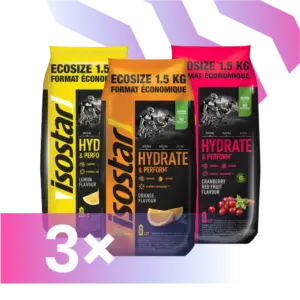 Isostar powder Hydrate & Perform Ecosize 1.5kg x 3 