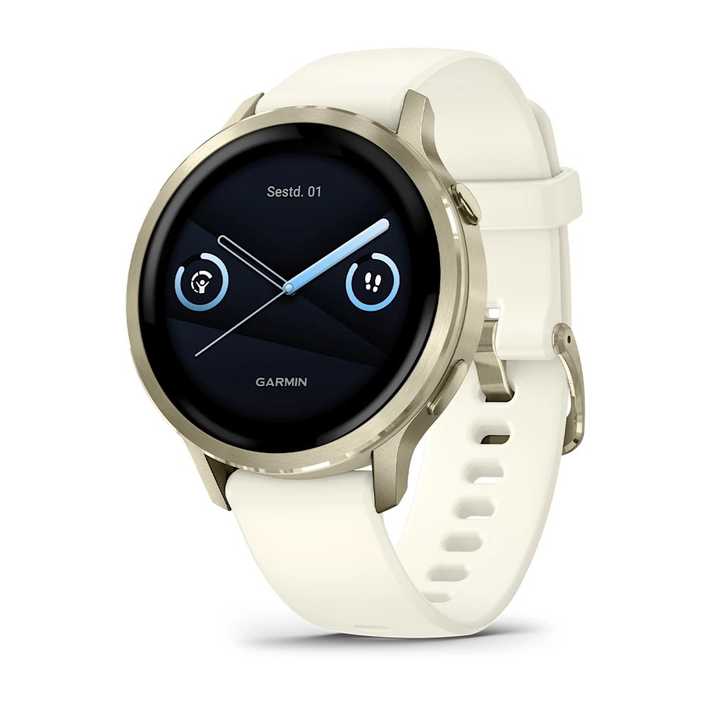 Venu 4 Lunar Gold 41mm Lunar Gold with Bone Silicone Band 41mm
