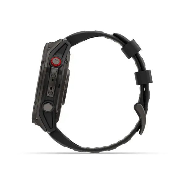 Garmin Fēnix 8 Pro AMOLED Sapphire Carbon Grey Black 51mm Carbon Gray DLC Titanium with Black/Pebble Gray Silicone Band