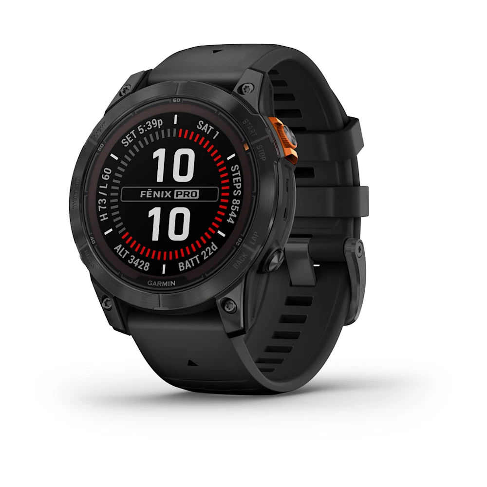 Garmin fēnix 7 Pro Solar Slate Gray Stone grey with black strap