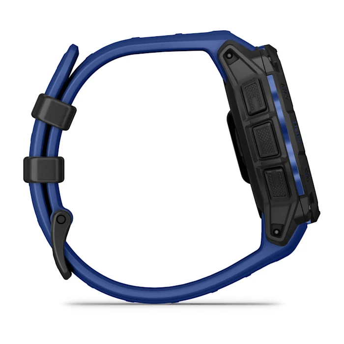 Garmin Instinct 3 Amoled Black Bolt Blue 45mm Black with black/ bolt blue band - amoled