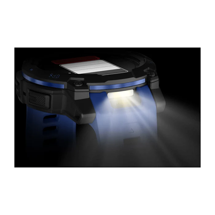 Garmin Instinct 3 Amoled Black Bolt Blue 45mm Black with black/ bolt blue band - amoled