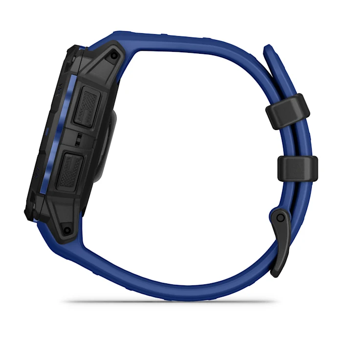 Garmin Instinct 3 Amoled Black Bolt Blue 45mm Black with black/ bolt blue band - amoled